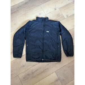 Helly Hanson Men’s Light Puffer Jacket Coat Black XL Down Full Zip
